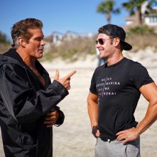 Baywatch: David Hasselhoff e Zac Efron sul set
