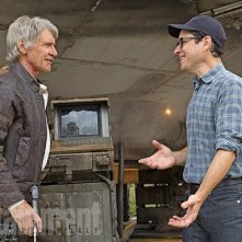 Star Wars: Il Risveglio della Forza - Harrison Ford e J.J. Abrams in una foto scattata sul set