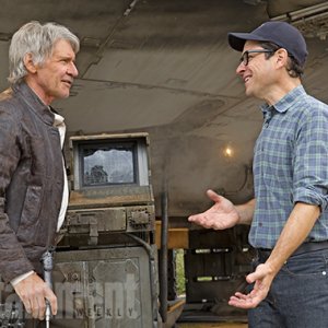 Star Wars: Il Risveglio della Forza - Harrison Ford e J.J. Abrams in una foto scattata sul set