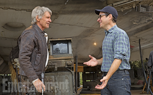 Star Wars: Il Risveglio della Forza - Harrison Ford e J.J. Abrams in una foto scattata sul set