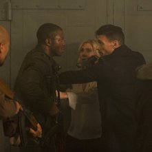 La notte del giudizio - Election Year: Mykelti Williamson, Frank Grillo ed Elizabeth Mitchell in una scena del film