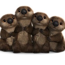 Alla ricerca di Dory: un gruppo di lontre di mare