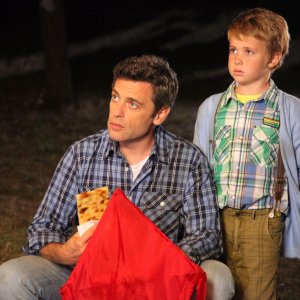 L'aquilone di Claudio: Massimo Poggio e Luca Potenza in una scena del film