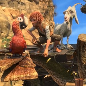 Robinson Crusoe: una scena del film d'animazione