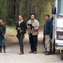 The Walking Dead: Sonequa Martin-Green, Andrew Lincoln, Josh McDermitt e Michael Cudlitz in L'ultimo giorno sulla Terra