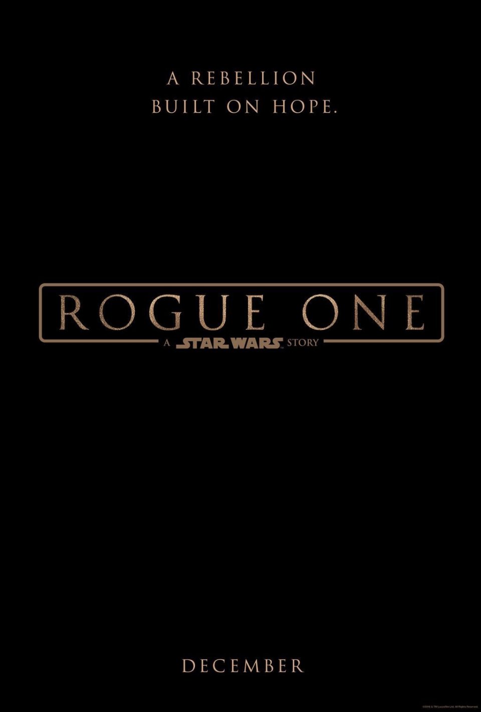 Rogue One: A Star Wars Story - Il teaser poster del film