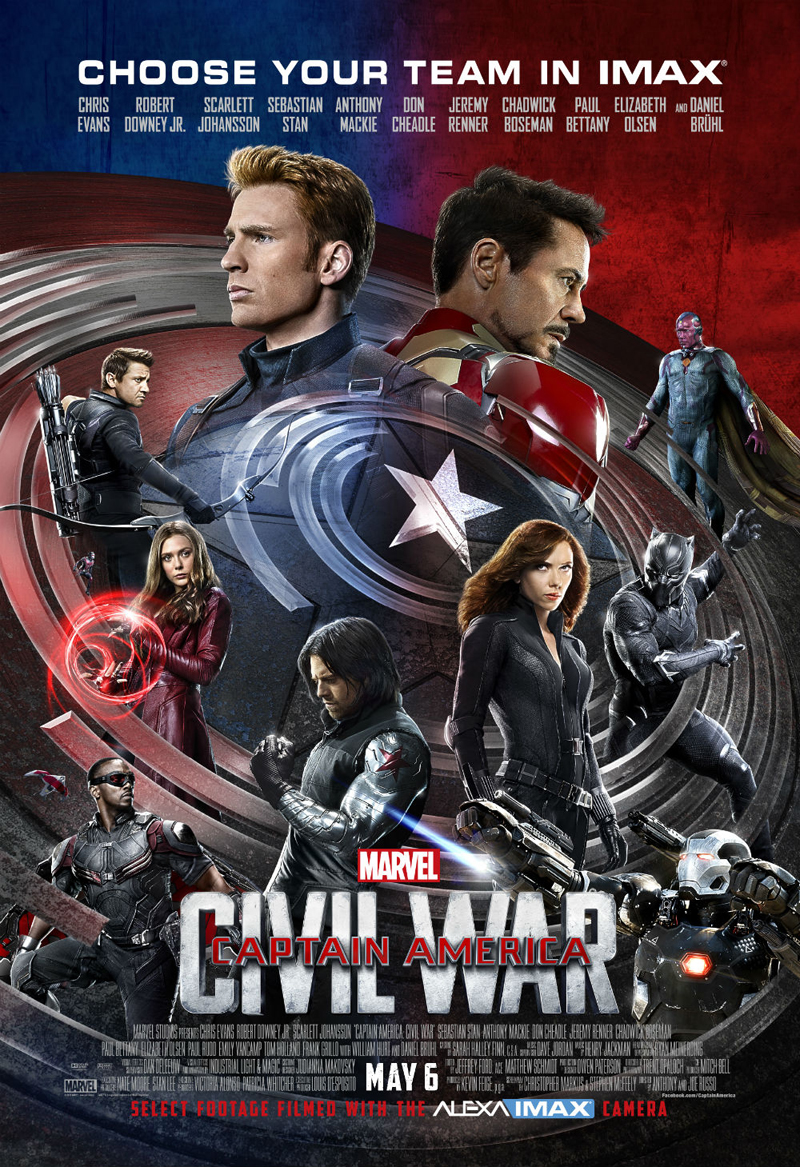 Captain America: Civil War - La locandina del film in versione IMAX
