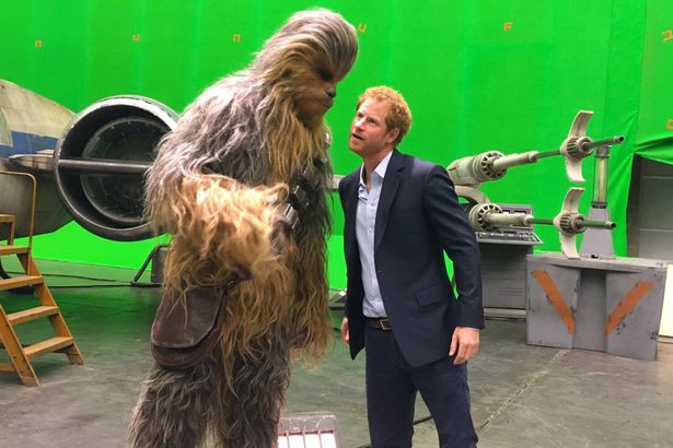 Chewbacca e Harry ai Pinewood Studios