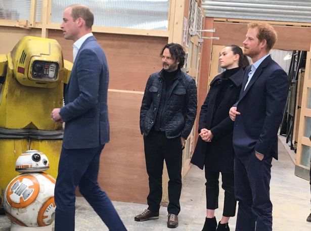 William And Harry At Pinewood Studios
