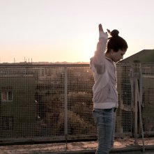 Fiore: Daphne Scoccia in un momento critico del film