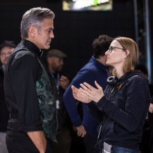 Money Monster - L'altra faccia del denaro: George Clooney con Jodie Foster sul set