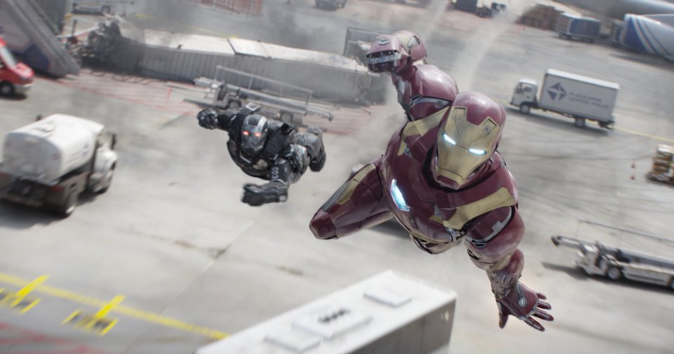 Captain America: Civil War - una scena d'azione del film