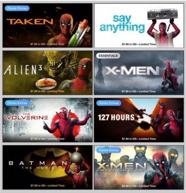 Deadpool. ecco l'invasione di iTunes da parte di Wade Wilson