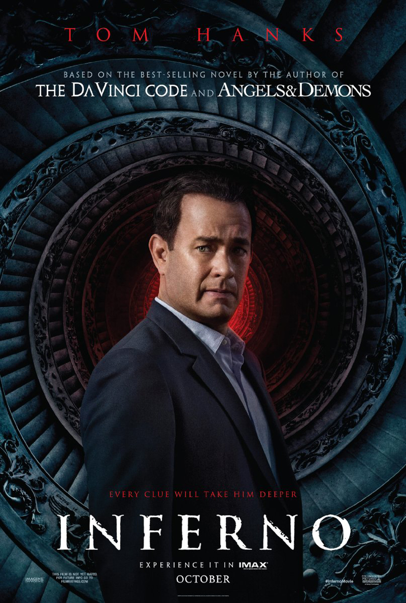 Inferno: il poster che ritrae Tom Hanks