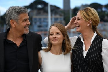 Money Monster: Jodie Foster, George Clooney e Julia Roberts al photocall di Cannes 2016