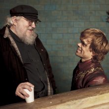 George R.R. Martin con Peter Dinklage - Il trono di spade