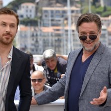 The Nice Guys: Ryan Gosling con Russell Crowe durante il photocall
