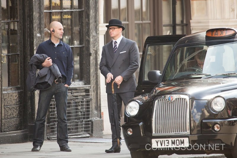 Kingsman: The Golden Circle - Channing tatum con bombetta sul set