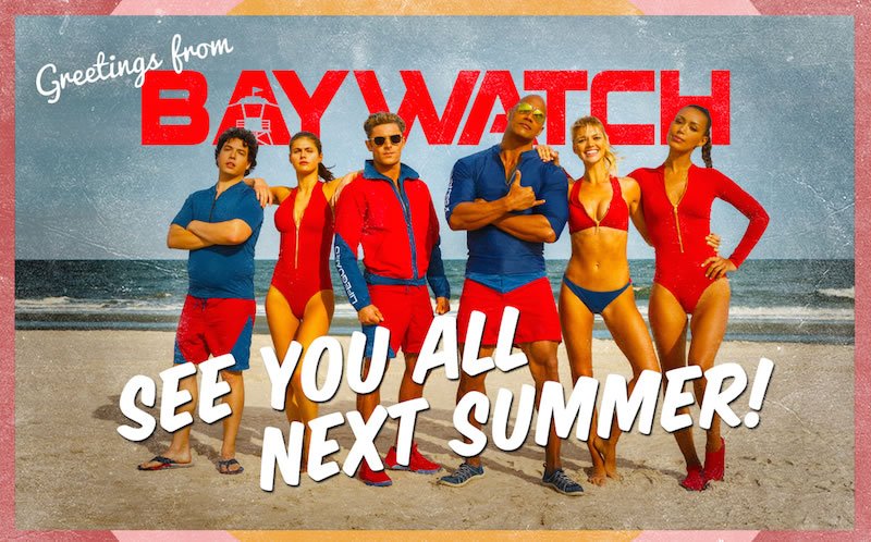 Baywatch: una cartolina preannuncia l'arrivo del film tra un anno