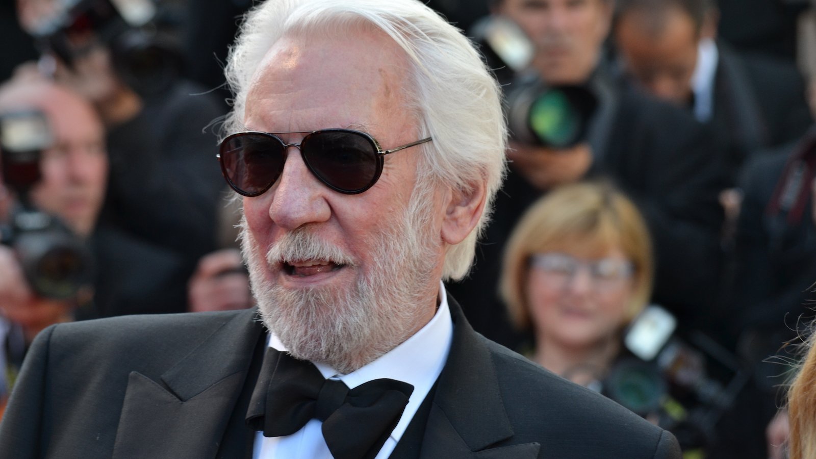 Donald Sutherland sul red carpet del Festival di Cannes