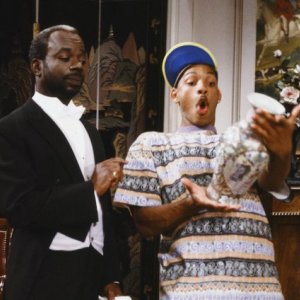Joseph Marcell e Will Smith in Willy il principe di bel air