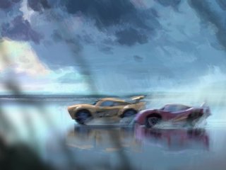 Cars 3: un concept art del film