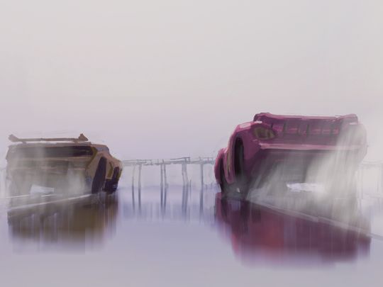 Cars 3: un concept art del film