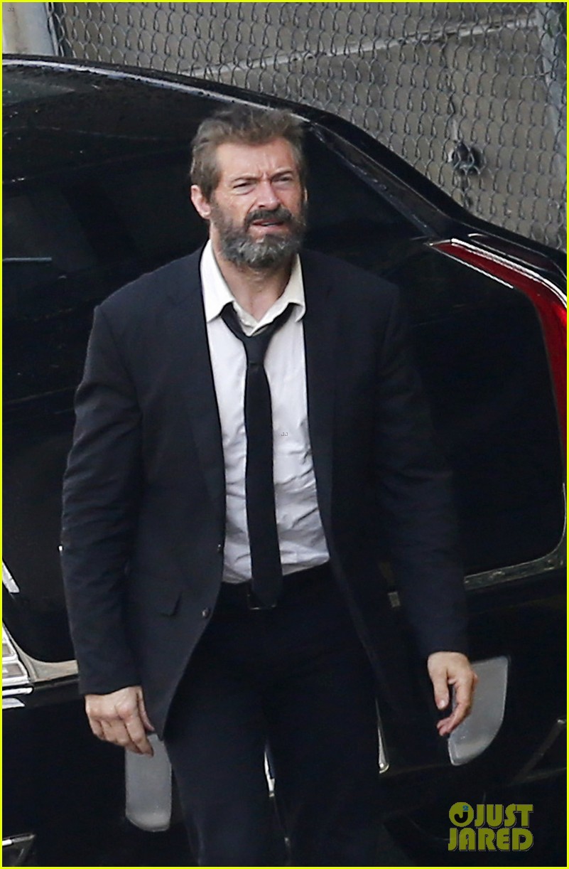Hugh Jackman Beard Wolverine 3 Set Photos 02