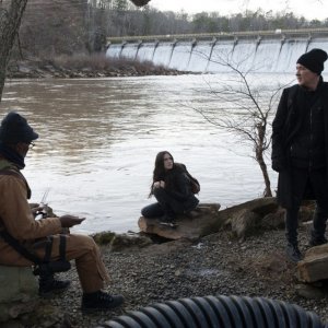 Cell: Samuel L. Jackson, Isabelle Fuhrman e John Cusack in una scena del film