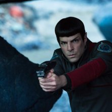 Star Trek Beyond: Zachary Quinto in un momento del film