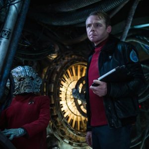 Star Trek Beyond: Simon Pegg in un momento del film