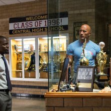 Una spia e mezzo: Kevin Hart e Dwayne Johnson in un momento del film
