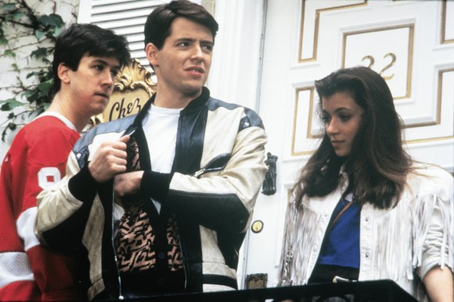 Una pazza giornata di vacanza: Matthew Broderick, Mia Sara ed Alan Ruck in una scena