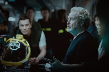 Alien: Covenant - Michael Fassbender e Ridley Scott sul set