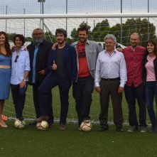 I babysitter: Francesca Cavallin, Diego Abatantuono, Francesco Mandelli, Paolo Ruffini, Andrea Pisani, Simona Tabasco e il regista  Giovanni Bognetti