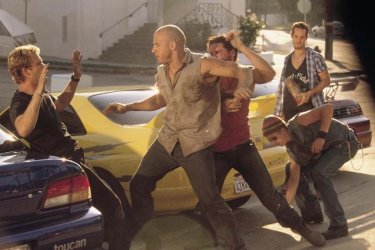 The Fast and the Furious: Vin Diesel e Paul Walker in un momento di tensione fra loro