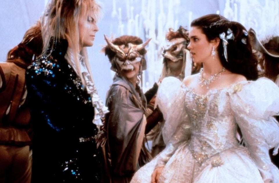 Labyrinth - Dove tutto è possibile: David Bowie e Jennifer Connelly in una scena del film