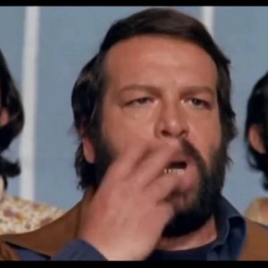 Altrimenti ci arrabbiamo: Bud Spencer in una celebre scena del film