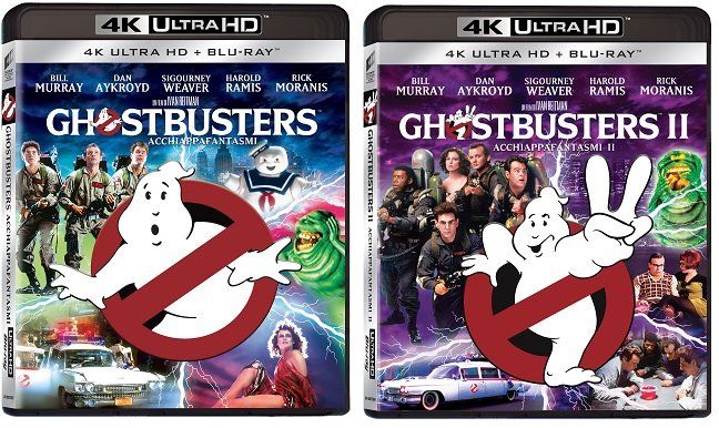 Le cover di Ghostbuster I e II in 4k