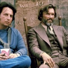 Michael Cimino con Kris Kristofferson sul set de I cancelli del cielo