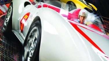 Speed Racer: Emile Hirsch in un momento d'azione del film