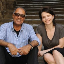 Kiarostami sul set di Copia Conforme con Juliette Binoche