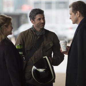 Bridget Jones's Baby: Renée Zellweger, Colin Firth e Patrick Dempsey in una scena del film
