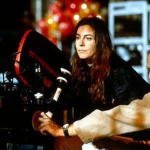Kathryn Bigelow sul set di Strange Days