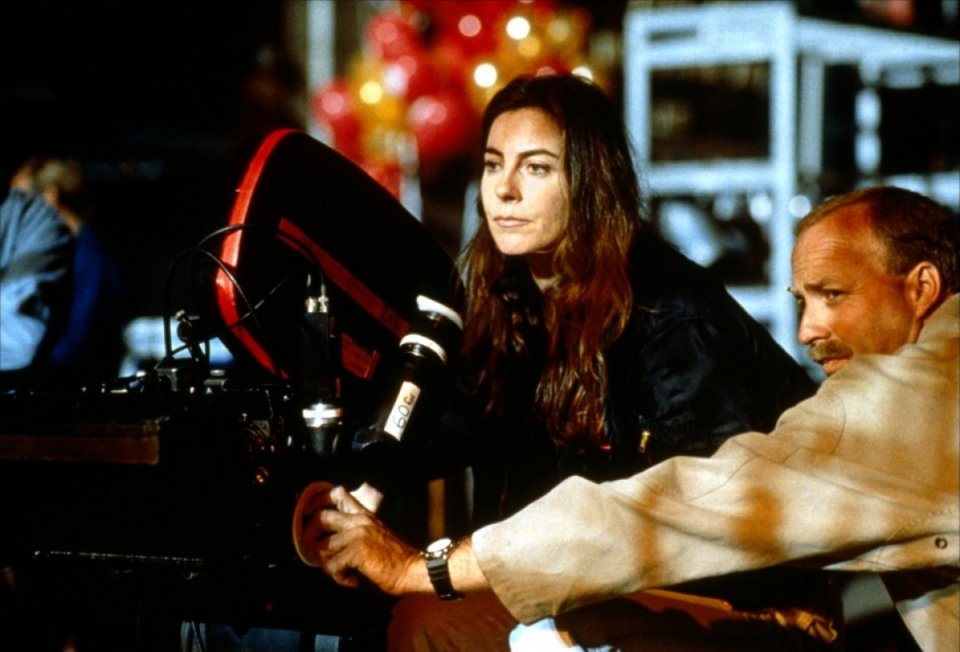 Kathryn Bigelow sul set di Strange Days