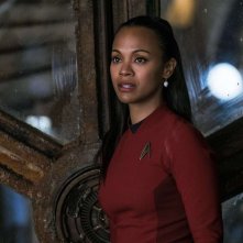 Star Trek Beyond: l'attrice Zoe Saldana in un'inquadratura del film di fantascienza