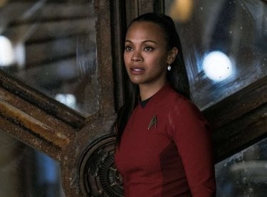 Star Trek Beyond: l'attrice Zoe Saldana in un'inquadratura del film di fantascienza