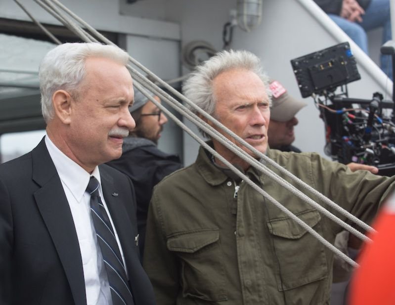 Sully: Tom Hanks e Clint Eastwood sul set