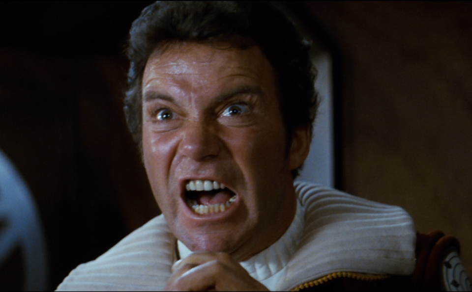 Star Trek II: L'ira di Khan - William Shatner in una celebre immagine del film