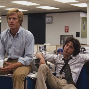Tutti gli uomini del presidente: una scena con Robert Redford e Dustin Hoffman